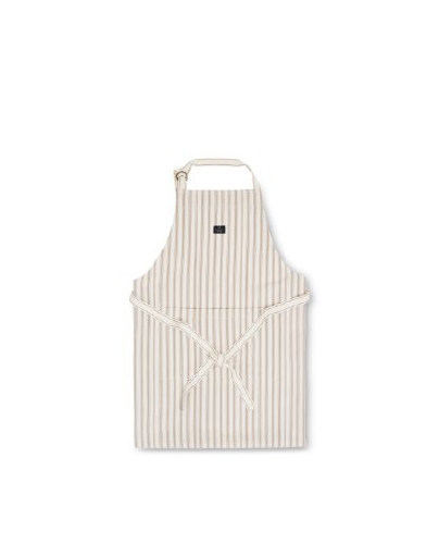Icons förkläde - beige/vit randigt