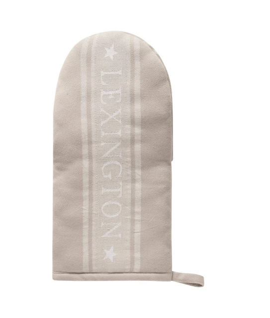 Icons grytvante med jacquardstjärna - beige/white