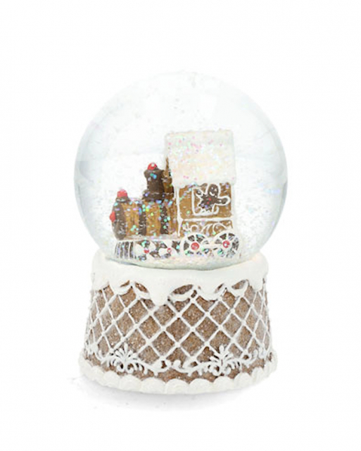 Snöglob pepparkakståg - brun