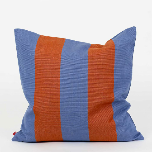 Fifi prydnadskudde 50x50 - blå/brun