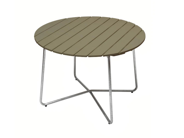 Bord 9A 120 - ljusgrön lackad ek/varmförzinkat stativ