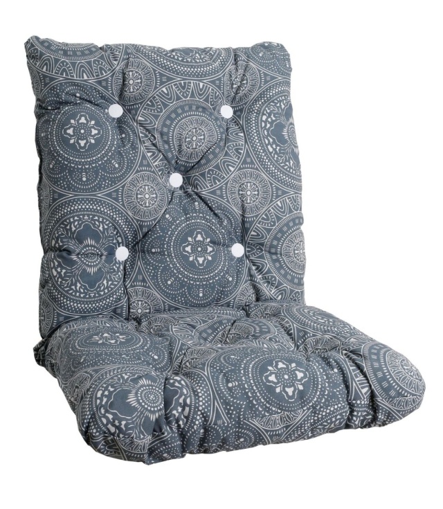 Lågvikdyna, flock - mandala grey