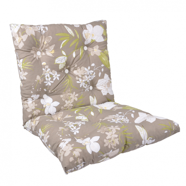 Lågvikdyna, flock - beige botanical