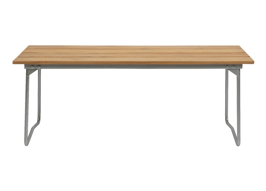 DEMOEX - Bänk 8 - obehandlad teak/varmförzinkat stativ
