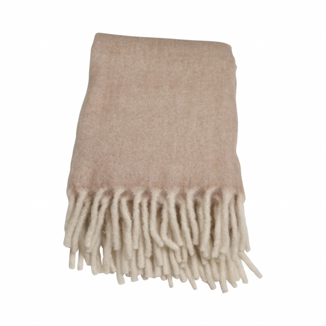 Morgan pläd 130x170 cm - beige