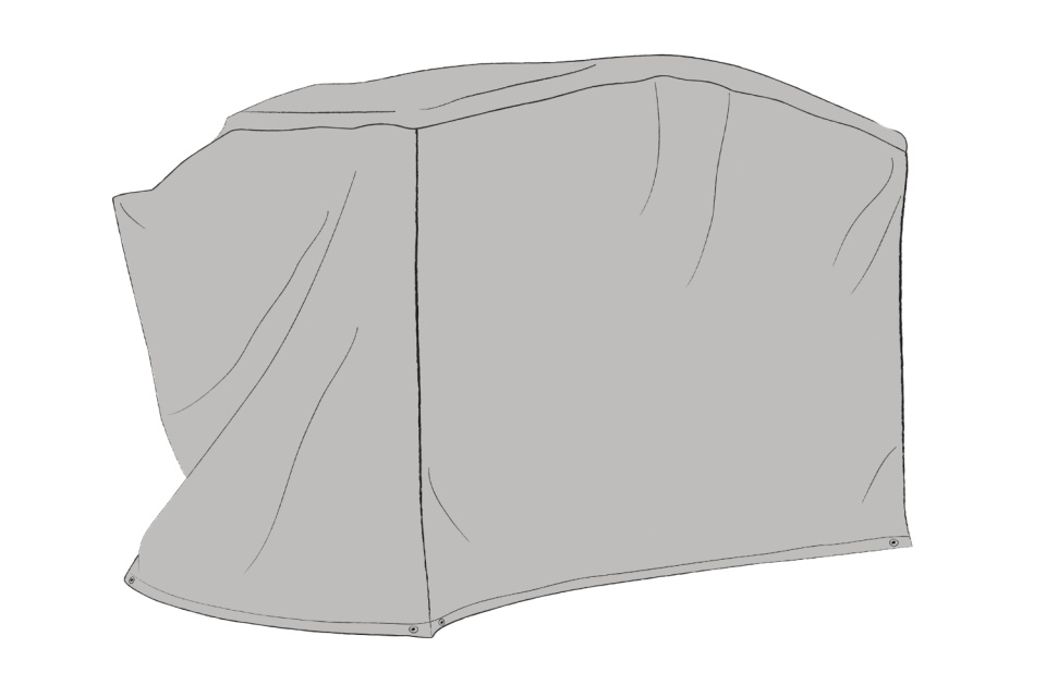 Solitär hammockskydd välvt poly - grå