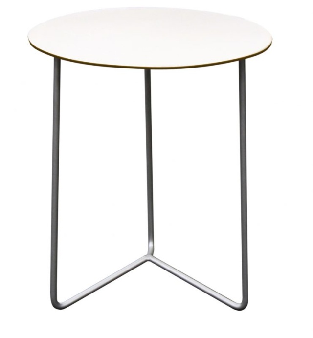 DEMOEX - High Tech bord 60 - vit laminat/varmförzinkat stativ