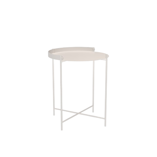 EDGE brickbord Ø 46 H53 cm - muted white