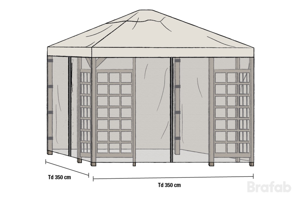 Myggnät för Hov 35x35m 1par