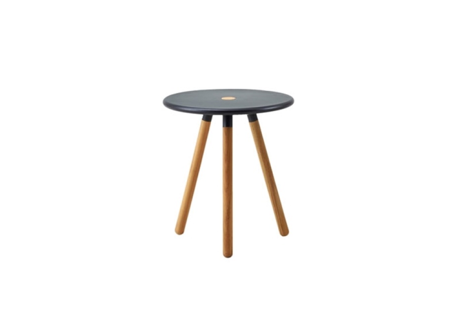 Area pall/sidobord - teak/lava grey
