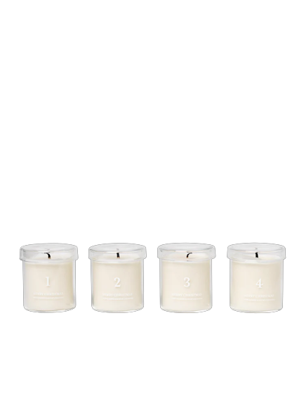 Adventsljus med doft, 4-pack - white