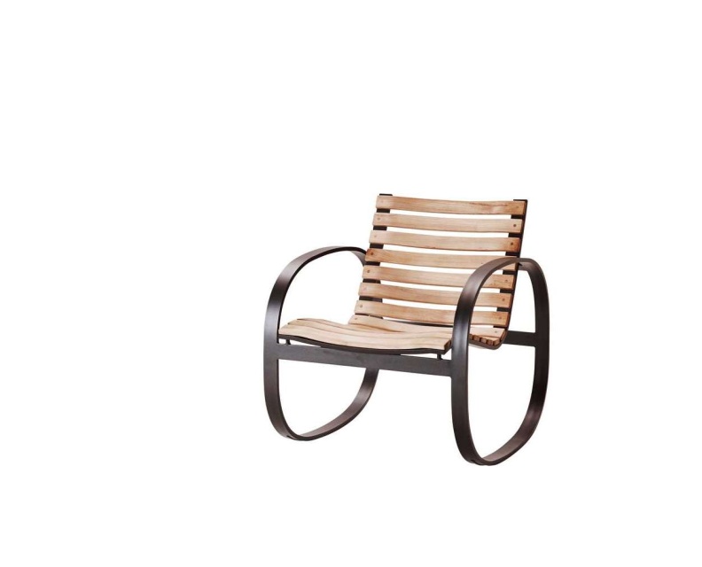 Parc gungstol - teak/lava grey