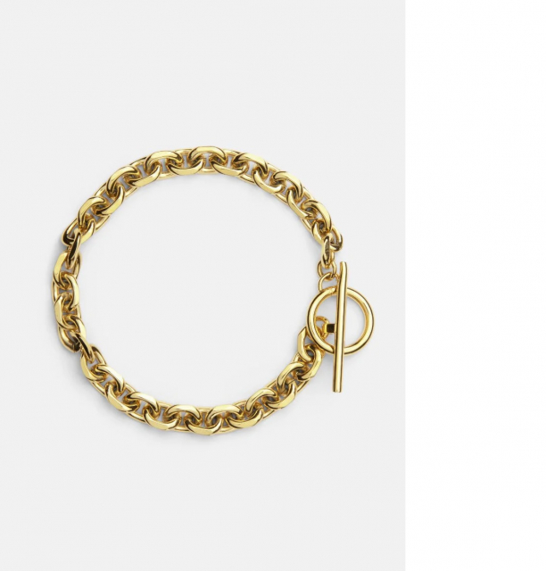 Unité chain armband, M - guldpläterat