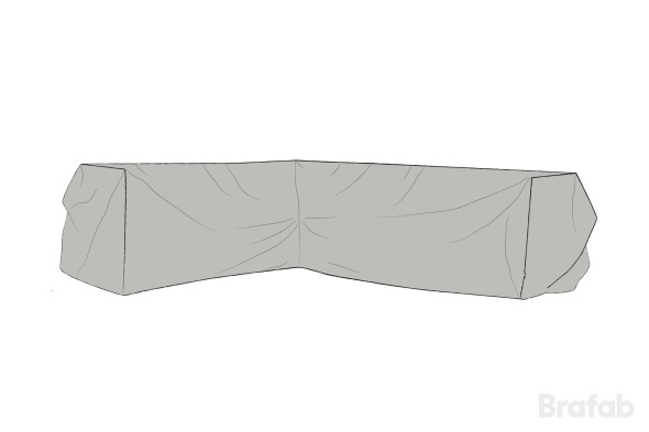 Soffskydd L325/R255x100x84 cm - grå