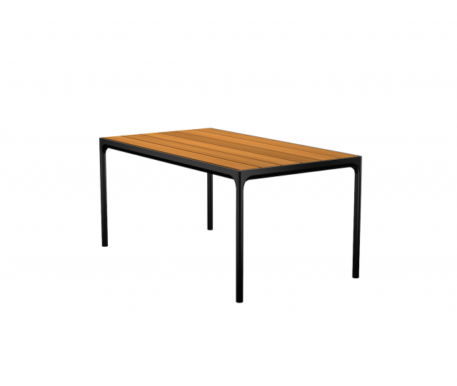 FOUR matbord 160x90 cm - bamboo/black