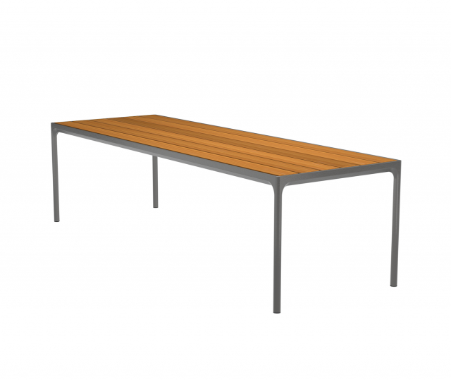 FOUR matbord 160x90 cm - bamboo/dark grey