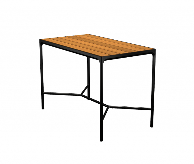 FOUR barbord 90x160 cm - bamboo/black