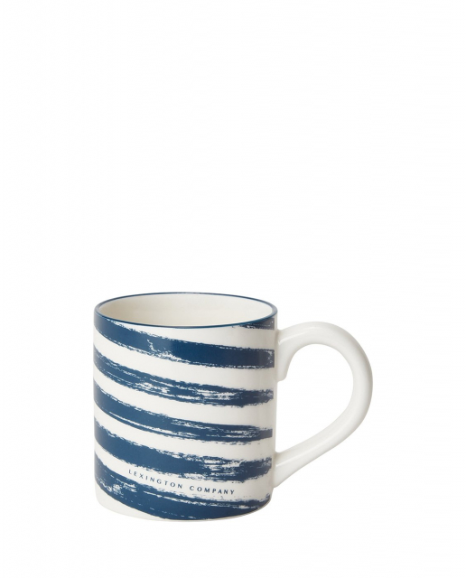 Diagonal Stripes mugg - navy/white