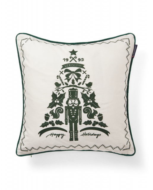 Nutcracker kuddfodral - white/green