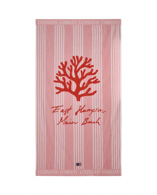 Long Island strandhandduk - pink/coral