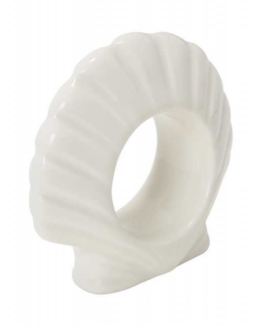 Shell servettring - white