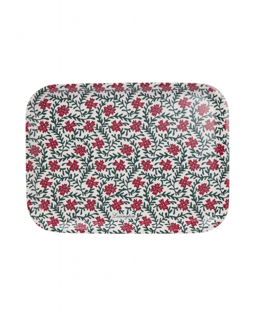Flower bricka 27 x 20 cm - red/green/white