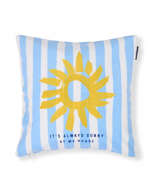 Summer Stripe kuddfodral - blue/white/yellow