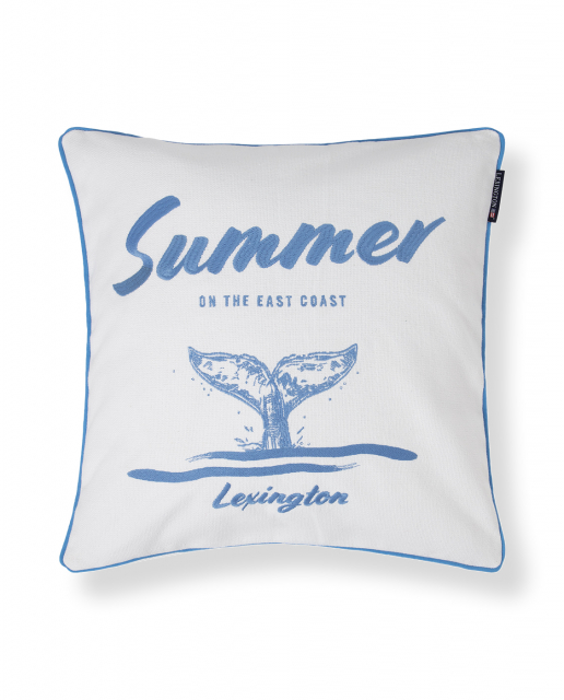 Summer Whale kuddfodral - white/blue