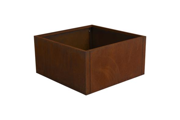 Kummin kruka 80x80 H40 cm - cortenstål/rost