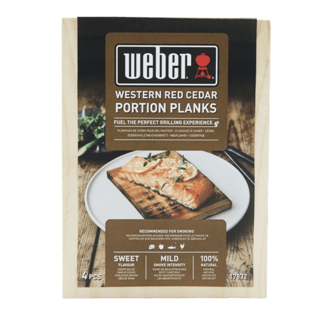 Rökplanka - Cederträ - Portionsstorlek 4-pack