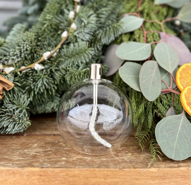 Oljelampa Sphere, S - clear 