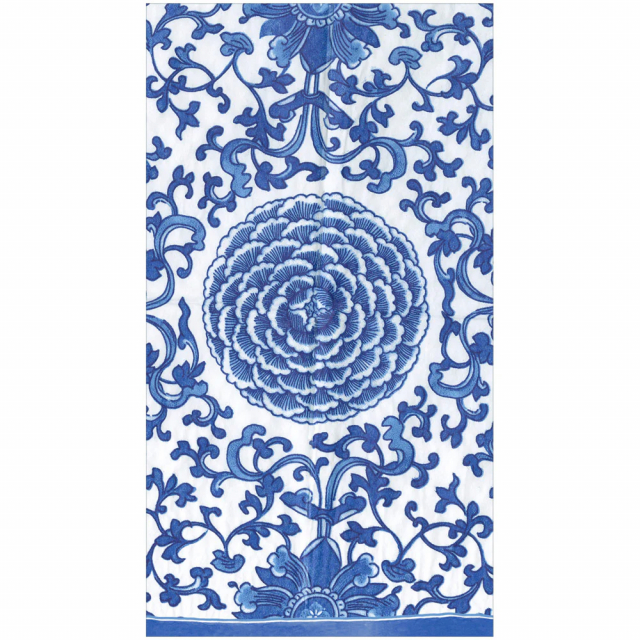 Indigo garden servetter, 15-pack - blue/white