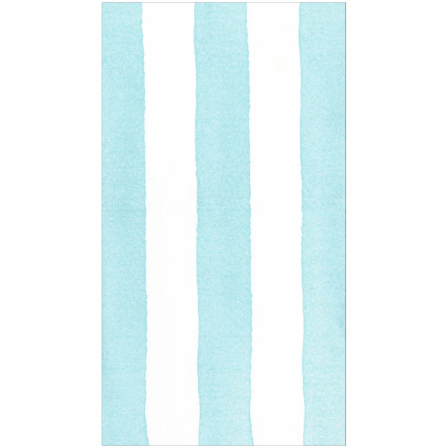 Airlaid aqua stripe servetter, 15-pack