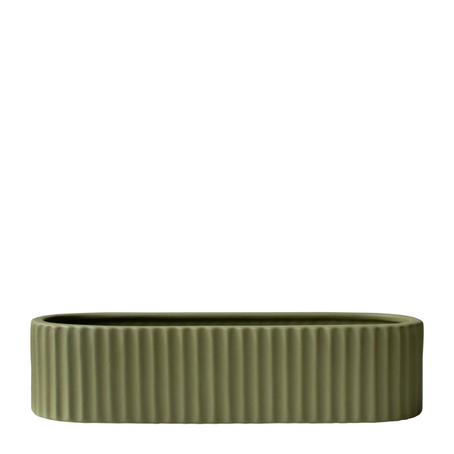 Stripe adventsljusstake - green 