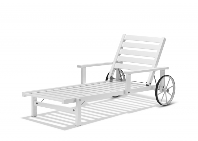 Liggvagn aluminium - vit