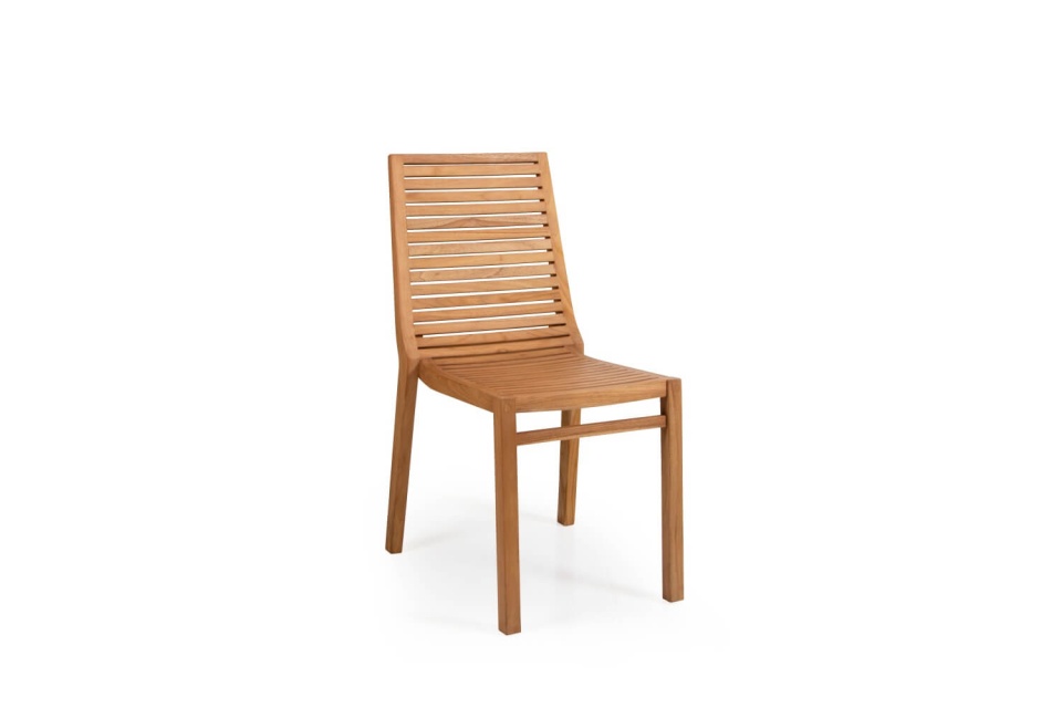 Volos matstol stapelbar - teak