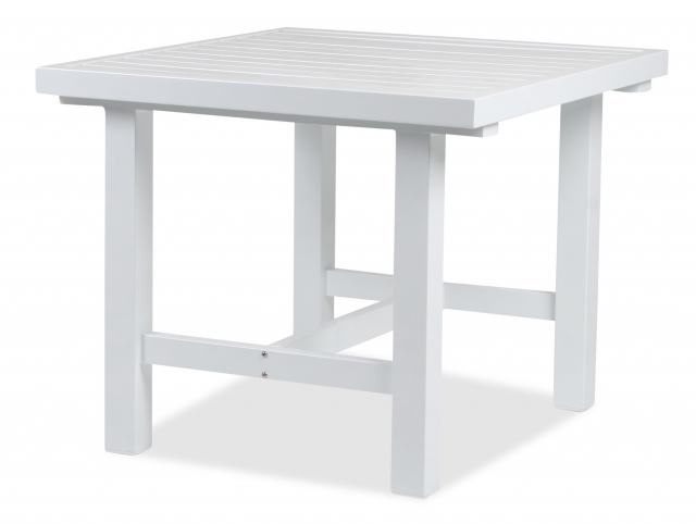 Bord aluminium 85x80 cm - vit
