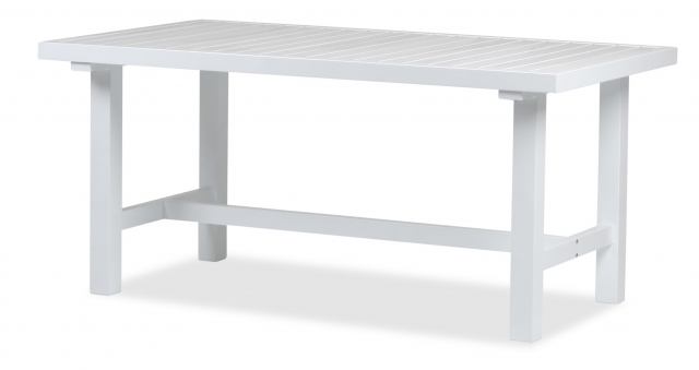 Bord aluminium 142x80 cm - vit