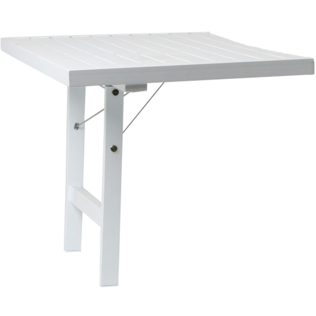 Tillsatsskiva till bord aluminium 85x80/142x80 cm - vit