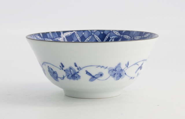 Edo-Ichimatsu skål Ø 15 cm - blå/vit