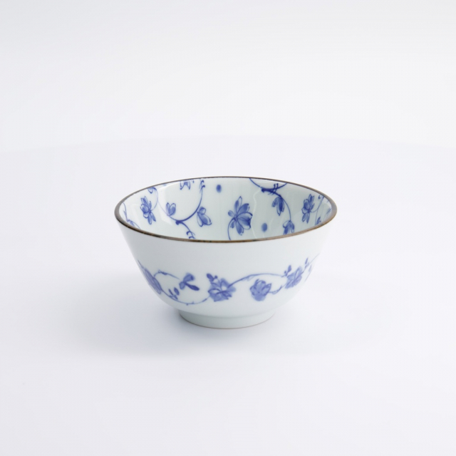 Natsu karakusa risskål Ø 12 H64 cm - blue/white