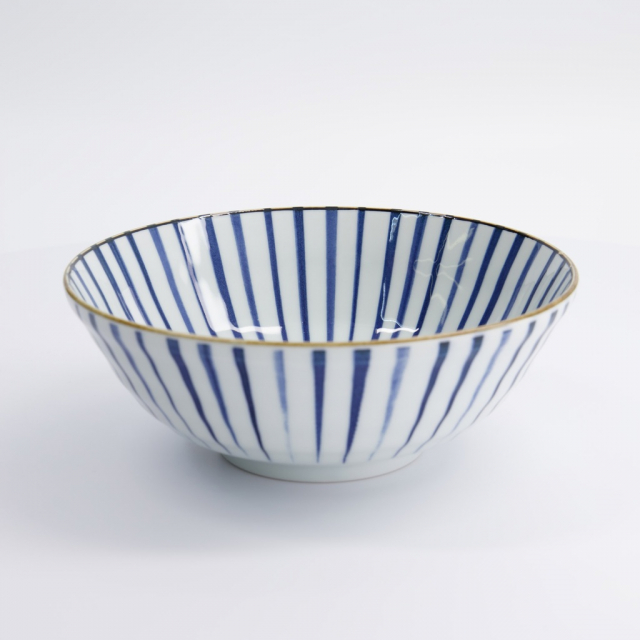 Natsu Tokusa ramenskål Ø 21 H78 cm - blue/white