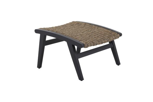 Kira fotpall 54x56 H35 cm - svart/rustik