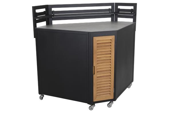 Fornax utekök hörn stor svart/teak