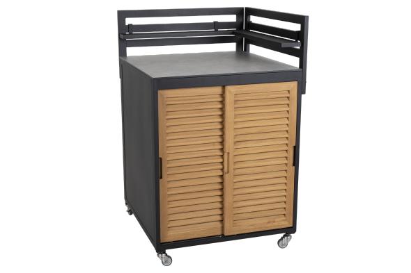 Fornax utekök hörn litet - svart/teak