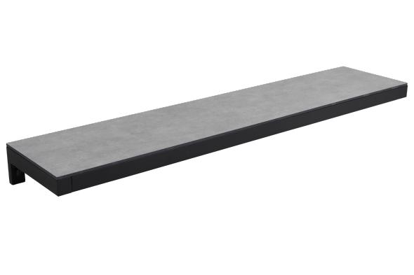 Fornax hylla 139x30 cm - svart/grå