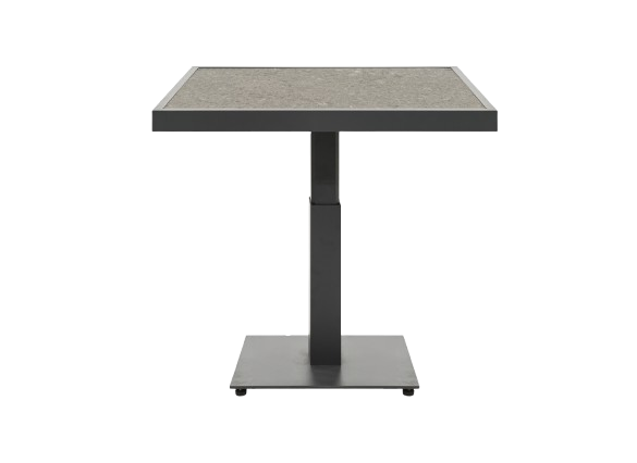 Scale soffbord höj- och sänkbart 85x85 H49-73 cm - antracit/dark keramik