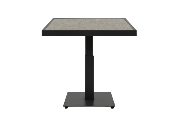 Scale soffbord höj- och sänkbart 85x85 H49-73 cm - svart/grey keramik