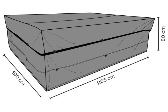 Möbelskydd matgrupp 265x190x80 cm, andas - svart