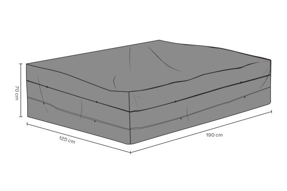 Soffskydd 190x125x70 cm, andas - svart